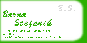 barna stefanik business card